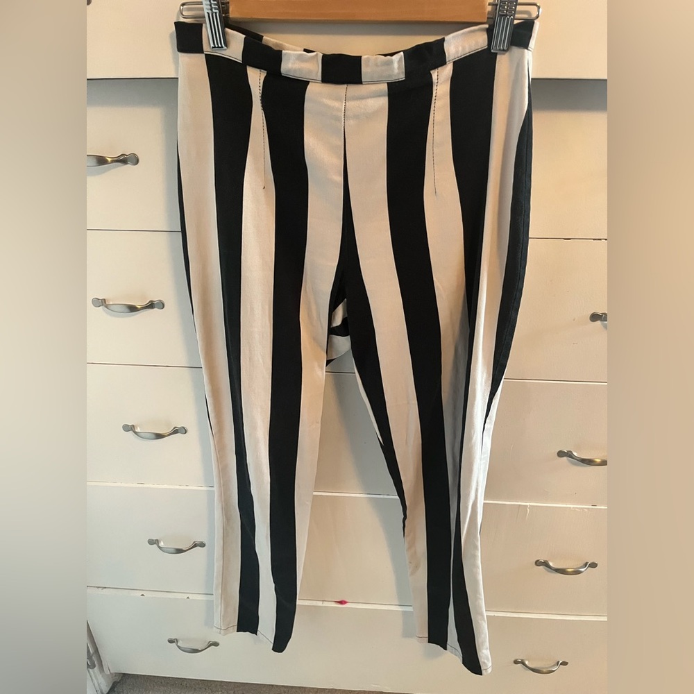 Black and White Striped Pants Pinup Couture